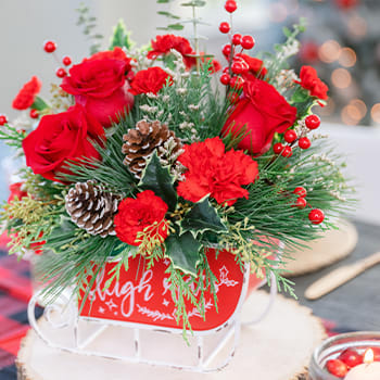 Teleflora's Vintage Sleigh Ride Bouquet