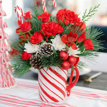 Teleflora's Send a Hug Sweet Stripes Bouquet