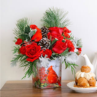 Teleflora's Cardinal Cheer Bouquet