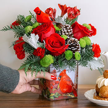 Teleflora's Ode To The Cardinal Bouquet