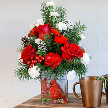 Teleflora's Cardinal In Flight Tree