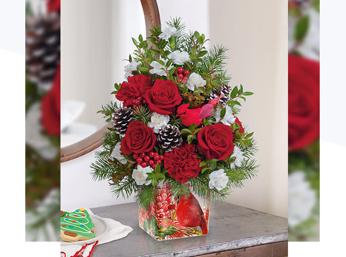 Teleflora's Cardinal In Flight Tree