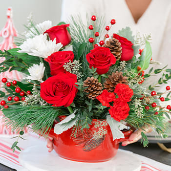 Teleflora's Vintage Stoneware Centerpiece