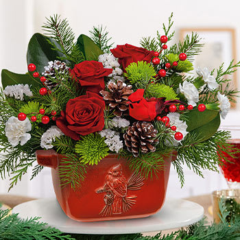 Teleflora's Classic Cardinal Centerpiece