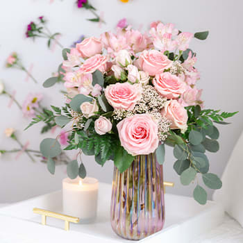 Teleflora's Rosy Iridescence Bouquet