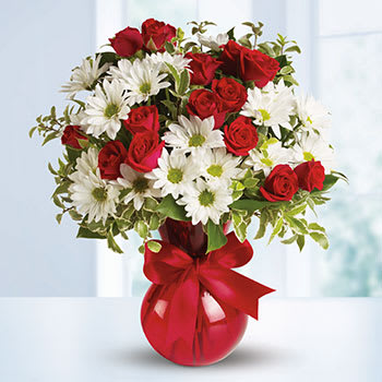 Red, White And You Bouquet by Teleflora