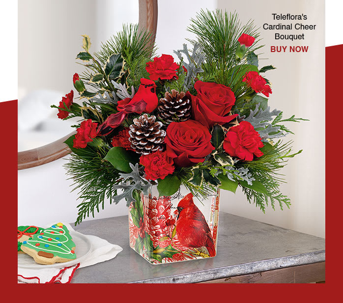 Teleflora's Cardinal Cheer Bouquet