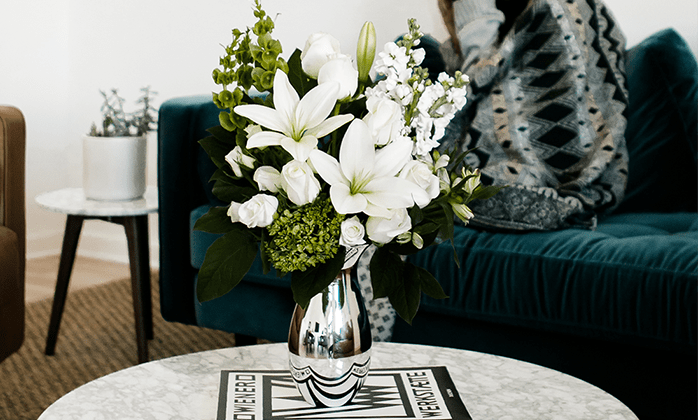 Teleflora's Shimmering White Bouquet