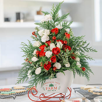 Teleflora's Joyful Holiday Tree Bouquet