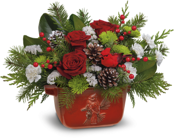 Teleflora's Classic Cardinal Centerpiece