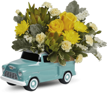 Teleflora's Chevy Blooming Pickup Bouquet