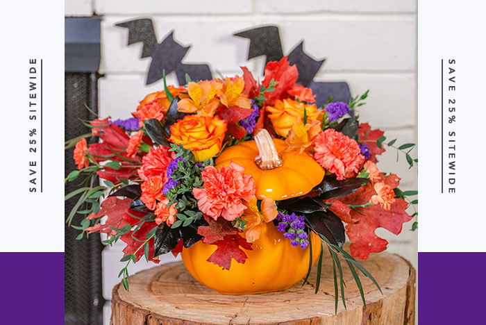 Teleflora's Hauntingly Pretty Pumpkin Bouquet
