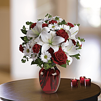 Thoughts of You Bouquet with Red Roses - Teleflora