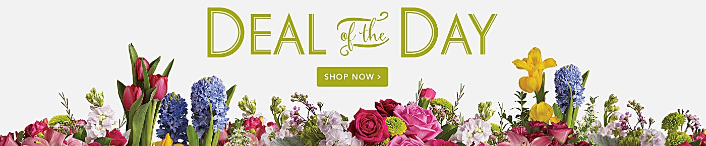 Deal of the Day - Seasonal fresh flowers at a special price.
