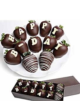 HAPPY B-DAY BERRY-GRAM� Belgian Chocolate Covered Strawberries