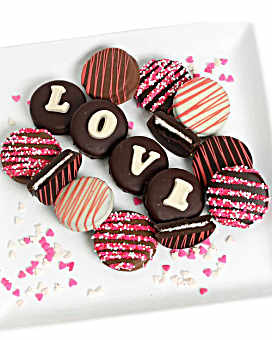 LOVE - Decorated Belgian Chocolate-Dipped OREO Cookies Gift