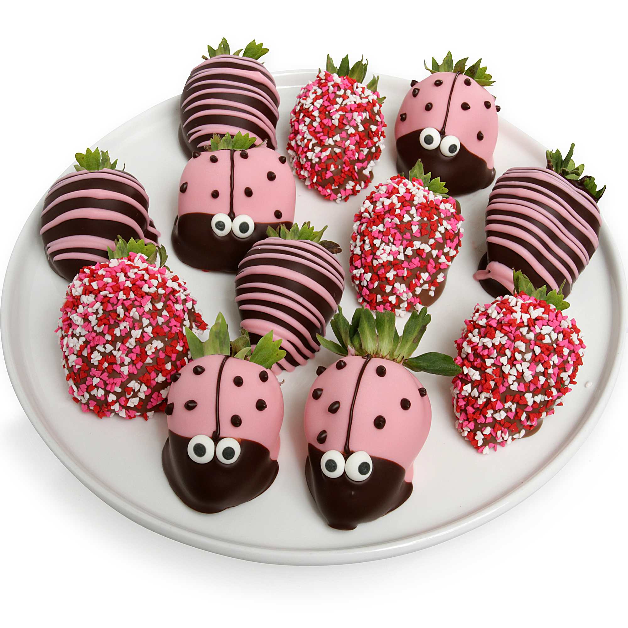 Cutie Bug Belgian Chocolate Covered Strawberries - 12pc