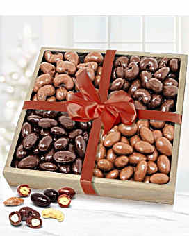 Belgian Chocolate Nut Gift Tray
