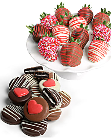 Love Sprinkles Belgian Chocolate Covered Strawberries & Oreo Cookies