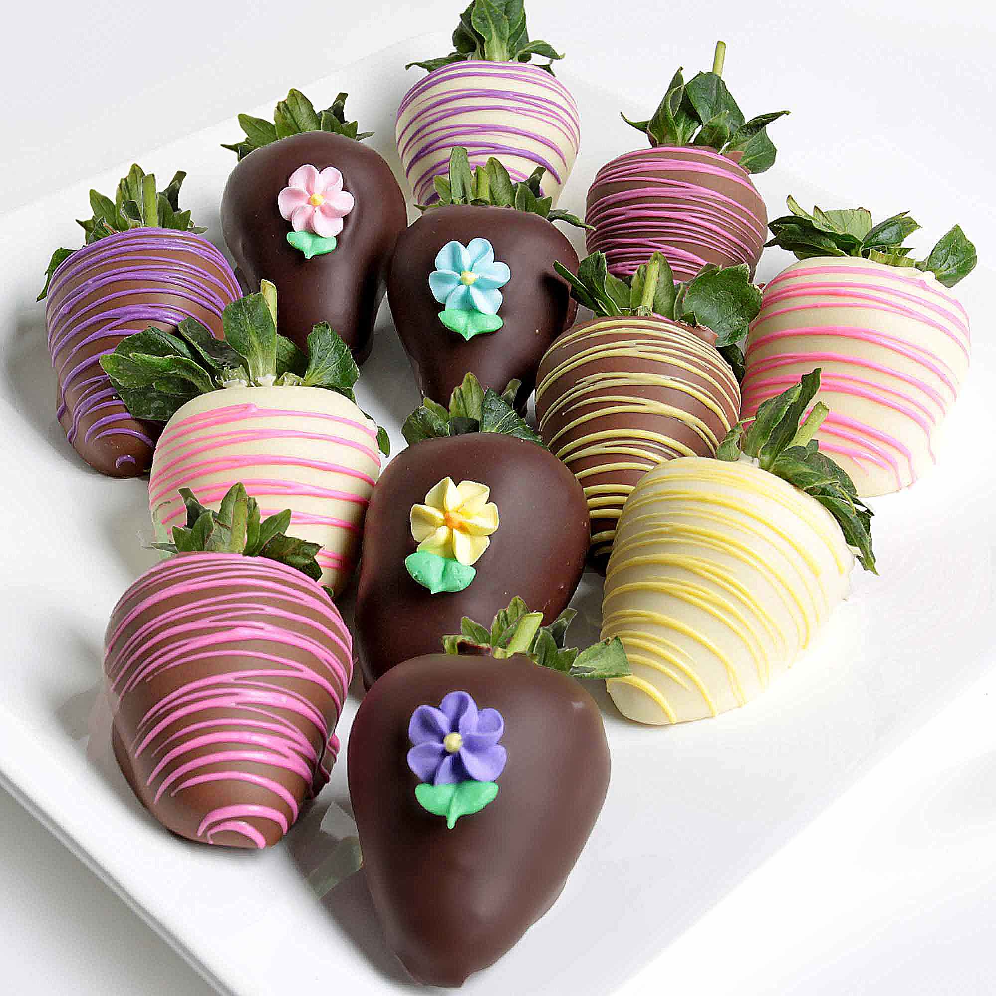 Elegant Flowers Belgian Chocolate Covered Strawberries