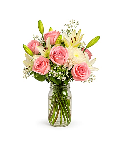 Des fleurs joyeuses avec vase | Teleflora