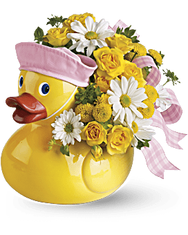 Teleflora's Ducky Delight - Girl Flower Arrangement