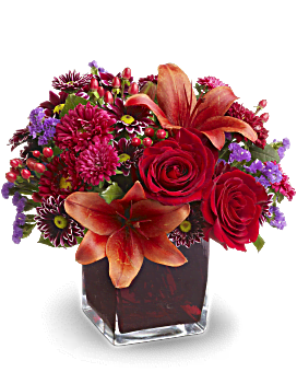 Red , Mixed Bouquets , Autumn Grace Bouquet , Same Day Flower Delivery By Teleflora
