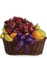 Get Well Gift Basket Fruit and Flower