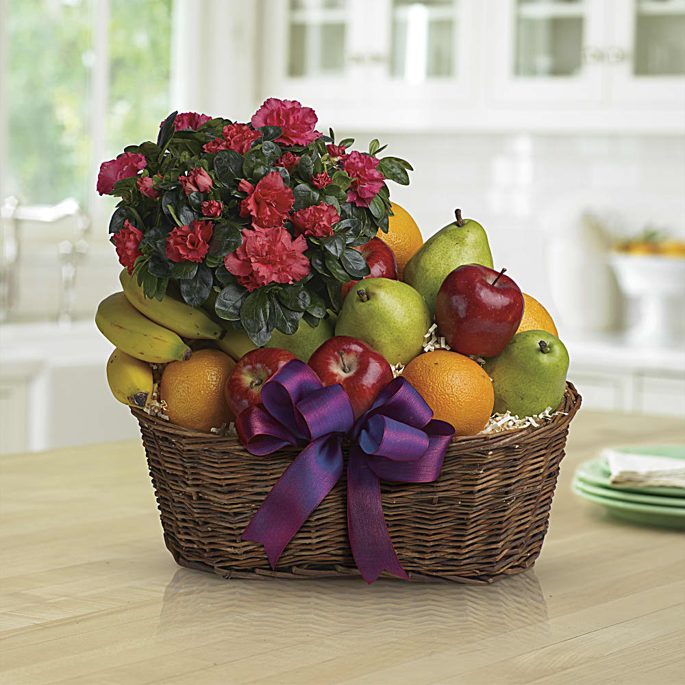 Panier De Fruits Et De Fleurs Teleflora