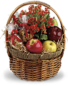 Orange , Mixed Bouquets , Health Nut Basket , Same Day Flower Delivery , Teleflora Flowers Near Me