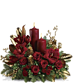Candlelit Christmas Flowers