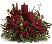 Candlelit Christmas Flowers