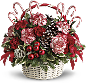 Candy Cane Christmas Flowers