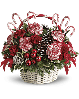Bouquet Noël cannes de bonbon
