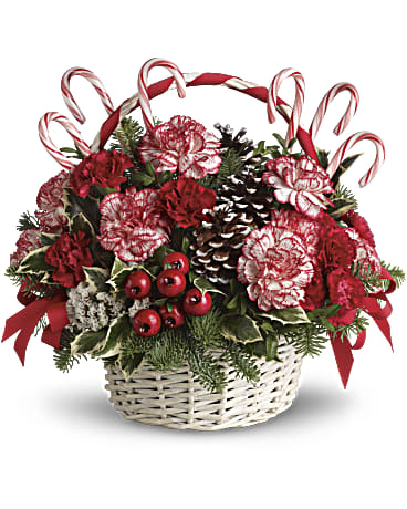 xmas flower baskets