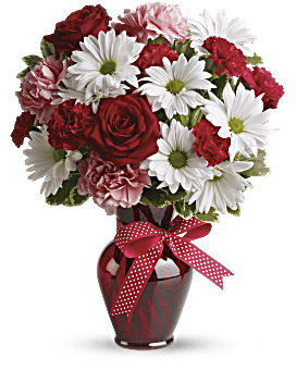 Hugs and Kisses Bouquet with Red Roses Bouquet