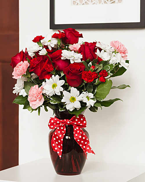 Hugs and Kisses Bouquet with Red Roses - Teleflora