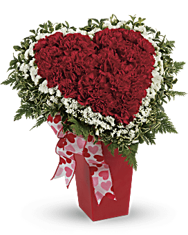 Flowers By Teleflora. Romantic Roses In Heart Shape. Order Flowers Today.