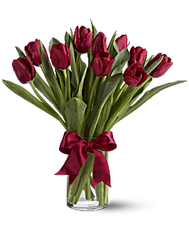 Bouquet de tulipes rouge éclatant