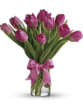 Precioso ramo de tulipanes rosas