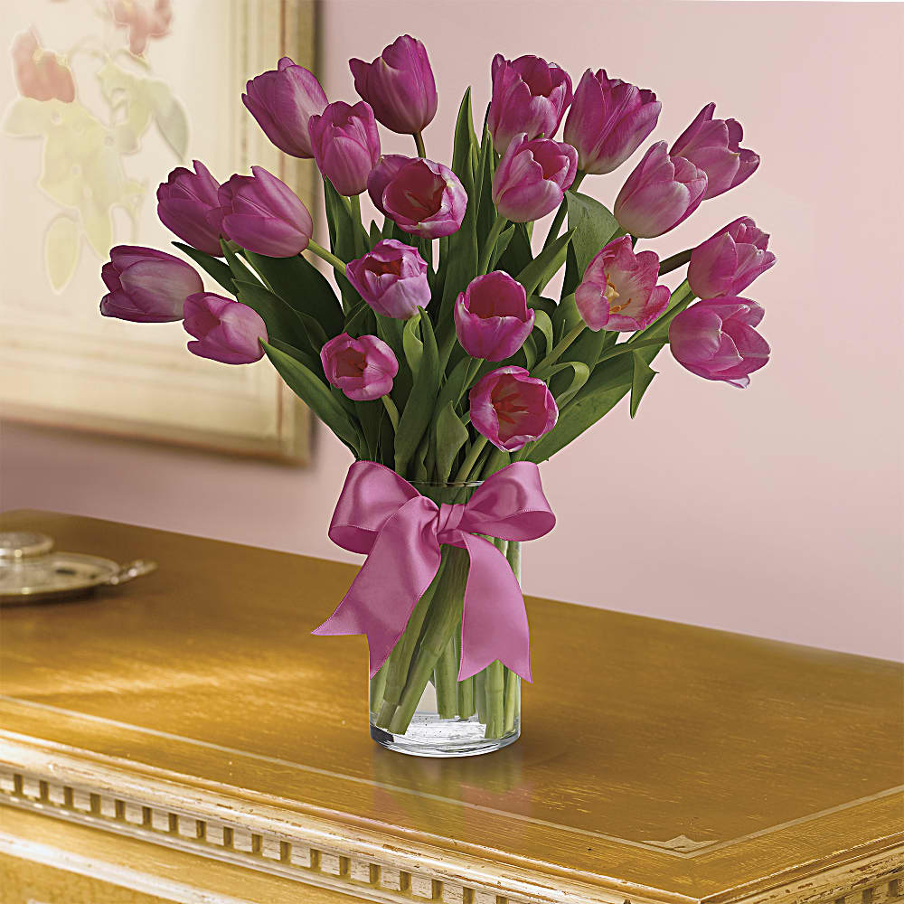 Passionate Purple Tulips Bouquet - Teleflora