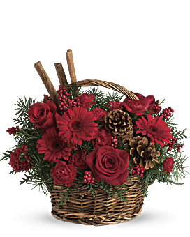 Basket of christmas flowers deals