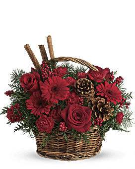 Christmas basket floral deals arrangements