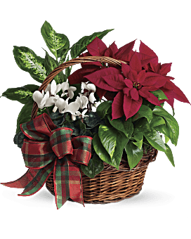 Holiday Homecoming Basket Bouquet