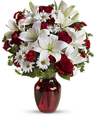 Thoughts of You Bouquet with Red Roses - Teleflora