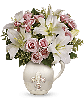 Arreglo floral con ramo de flores de amor de Teleflora