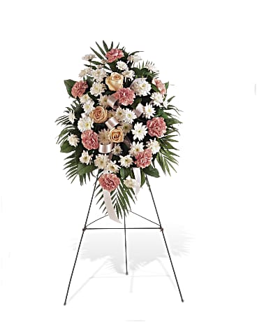 Pastel Floral Sympathy Standing Spray at From You Flowers