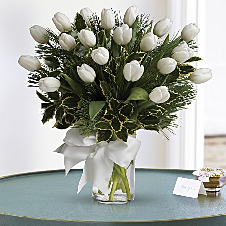 TULIPページ Tulips And Pine Bouquet - Teleflora