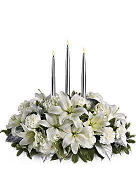 Silver Elegance Centerpiece Bouquet