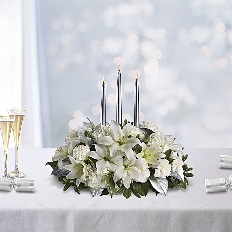 Silver Elegance Centerpiece